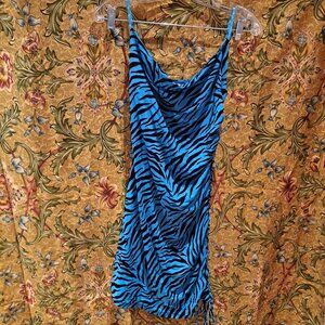 NWT On the prowl mesh mini dress zebra tiger stripe design